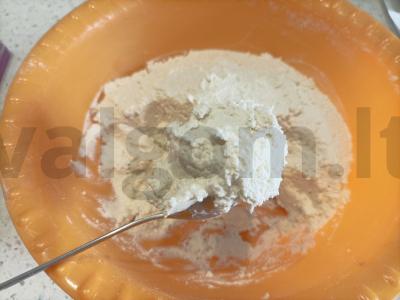 Švelnūs varškėčiai „Angelo bučinys“ Žingsnis 1