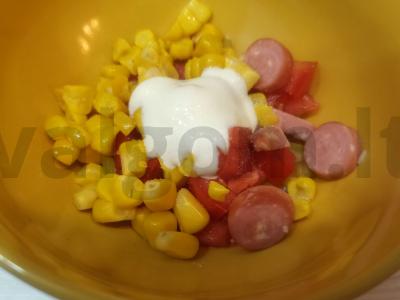 Salotos su dešrelėmis vakarienei Žingsnis 4