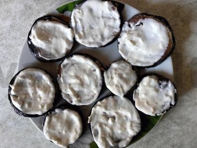 Sultingi baklažanai su pomidorais ir česnako padažu Žingsnis 7