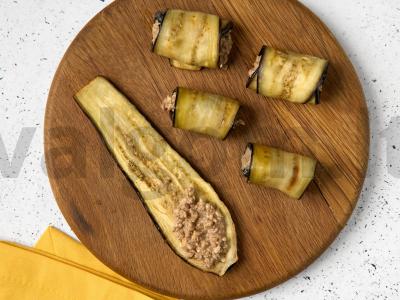 Baklažanų ritinėliai su riešutų įdaru Žingsnis 4