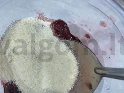 Vaisių pyragėliai su vyšniomis „Vasara“ Žingsnis 3