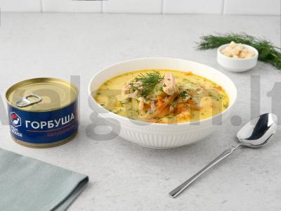 Sūrio sriuba su lašiša pagrindine nuotrauka