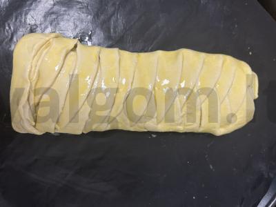 Kiaušinių ir žaliojo svogūno pyragas Žingsnis 5