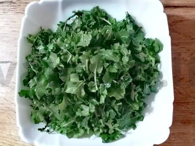 Salotos su rukola ir moliūgų sėklomis Žingsnis 1