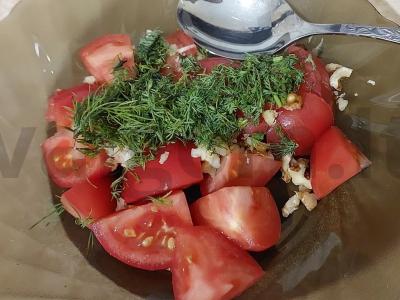 Pomidorai su česnaku Žingsnis 4