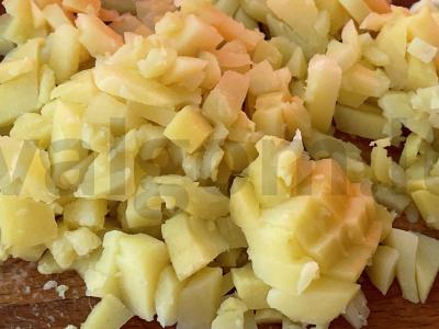 Vinegretas su pupelėmis ir žirniais Žingsnis 1