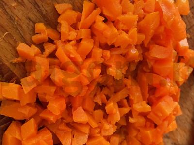 Vinegretas su pupelėmis ir žirniais Žingsnis 3