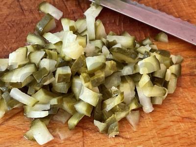 Vinegretas su pupelėmis ir žirniais Žingsnis 5