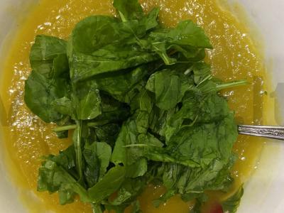 Moliūgų tyrė su rukola ir petražolėmis „Natūralus“ Žingsnis 6