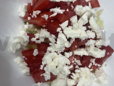 Salotas su varškės sūriu „Mikendži“ Žingsnis 3