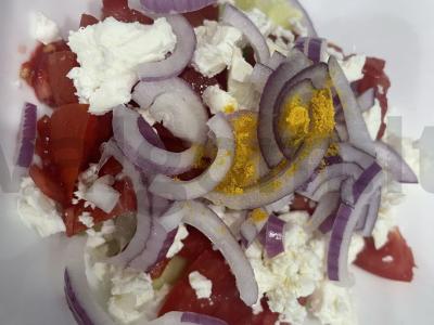 Salotas su varškės sūriu „Mikendži“ Žingsnis 5