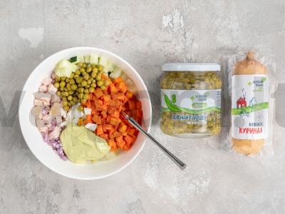 Naudingas olivje su avokadu ir graikišku jogurtu Žingsnis 4