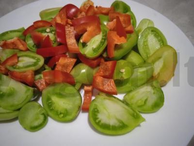 Marinuoti žali pomidorai su obuolių actu Žingsnis 2