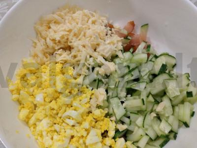 Skaniausias salotas su karpačiu ir pupelėmis Žingsnis 3