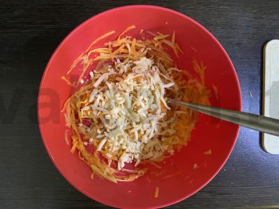 Vaikų bulviniai blynai su batatais ir sūriu Žingsnis 5