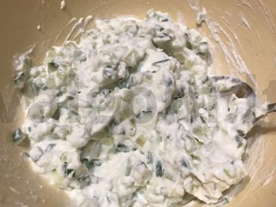 Tartaletės su rikota ir dešra Žingsnis 4