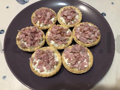 Tartaletės su rikota ir dešra Žingsnis 8