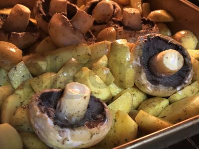 Keptas bulvės su grybais Žingsnis 4