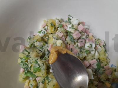 Šaltibarščiai su keptais bulvėmis ir garstyčiomis Žingsnis 13