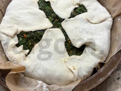 Špinatų, daržovių ir baziliko pyragas Žingsnis 5