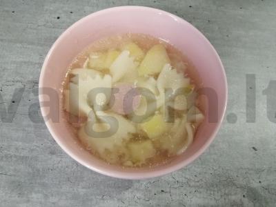 Sriuba su kiaušiniu ir dešrelėmis Žingsnis 8