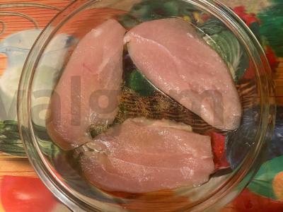 Vištienos filė po marinuotų grybų ir sūrio kepure Žingsnis 2