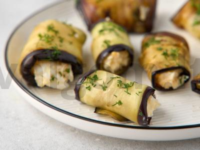 Baklažanų ritinėliai su sūriu Žingsnis 8