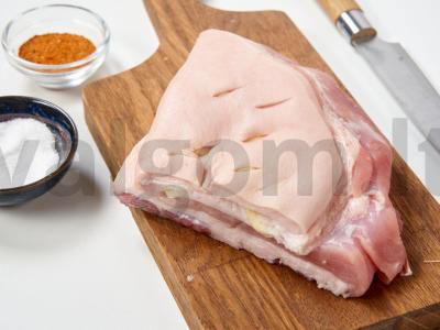 Kepta šoninė folijoje Žingsnis 1