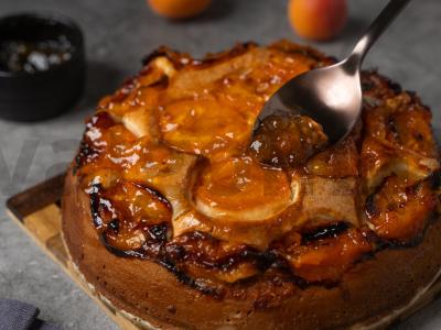 Paprastas abrikosų pyragas Žingsnis 8