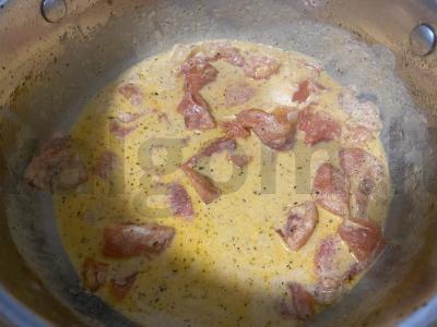 Makaronai su rukola ir pomidoru grietinėlėse Žingsnis 4