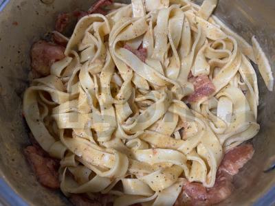 Makaronai su rukola ir pomidoru grietinėlėse Žingsnis 5