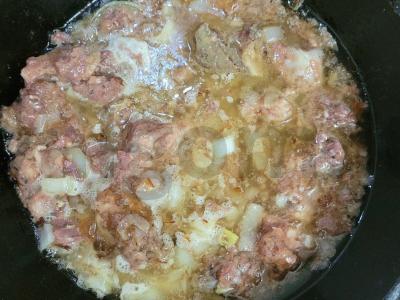 Kepta vermišelė su troškinta jautiena Žingsnis 3