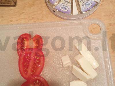 Kiaušinių blynai ant ryžių popieriaus su įdaru Žingsnis 5