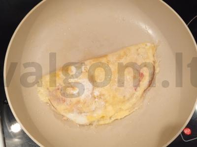 Kiaušinių blynai ant ryžių popieriaus su įdaru Žingsnis 9