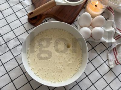 Kepti blynai su mėsa Žingsnis 6