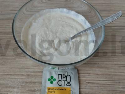 Mannikas su kefyru ir vyšniomis Žingsnis 1