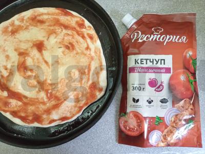 Pica su dešra, pomidoru ir marinuotais jalapeño Žingsnis 2