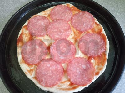 Pica su dešra, pomidoru ir marinuotais jalapeño Žingsnis 3