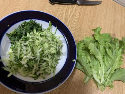 PP ritinys iš lavašo su krevetėmis Žingsnis 1