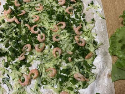 PP ritinys iš lavašo su krevetėmis Žingsnis 2