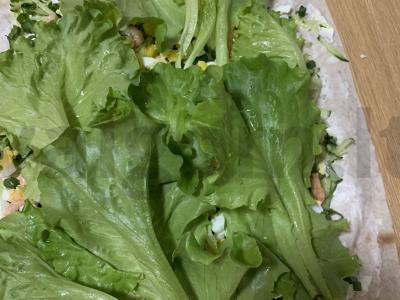 PP ritinys iš lavašo su krevetėmis Žingsnis 4