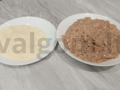 Kotletai šaldymui Žingsnis 1