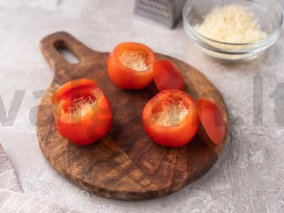 Kepti pomidorai su kiaušiniais Žingsnis 2