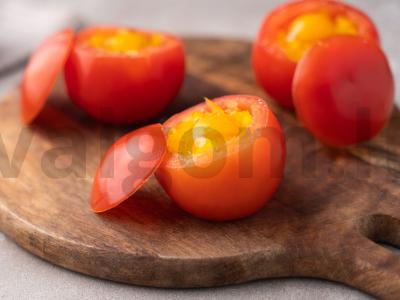 Kepti pomidorai su kiaušiniais Žingsnis 4