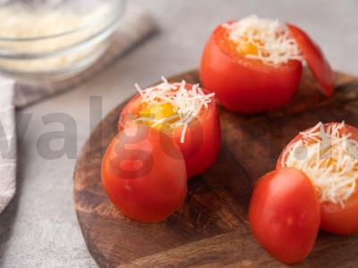 Kepti pomidorai su kiaušiniais Žingsnis 5