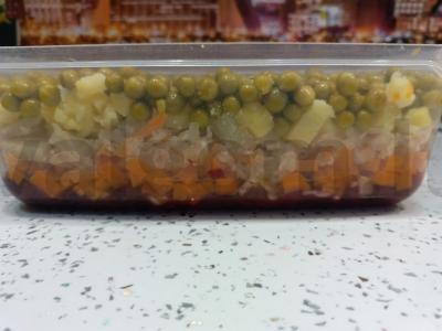 Vinegretas su raugintomis kopūstais ir marinuotais agurkais Žingsnis 3