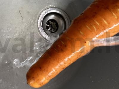 Morkų piure Žingsnis 1