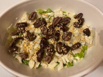 Salotas „Stefany“ su vištienos širdelėmis Žingsnis 8