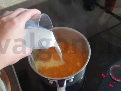 Moliūgų košė su pienu pusryčiams Žingsnis 4