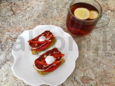 Sumuštinis su halumi sūriu ir cukinija pusryčiams Žingsnis 13